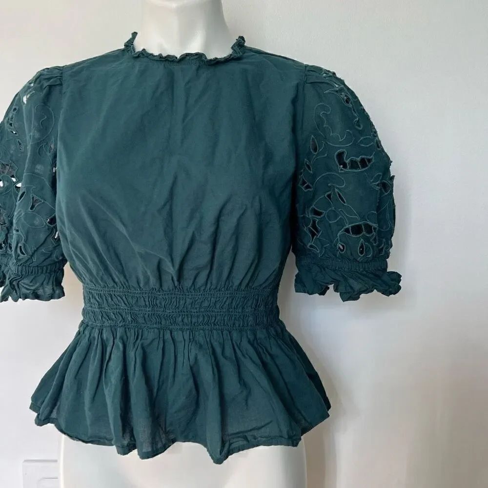 Universal Thread Puff Sleeve Peplum Top - Picture 3 of 7